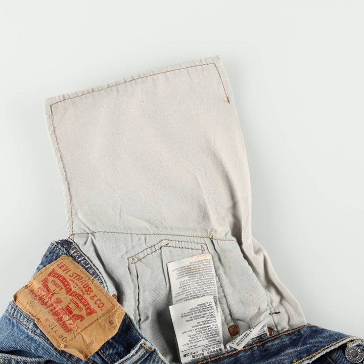 Levi's 501 straight denim pants for men, size W34 cotton blue type Vintage Second Hand
