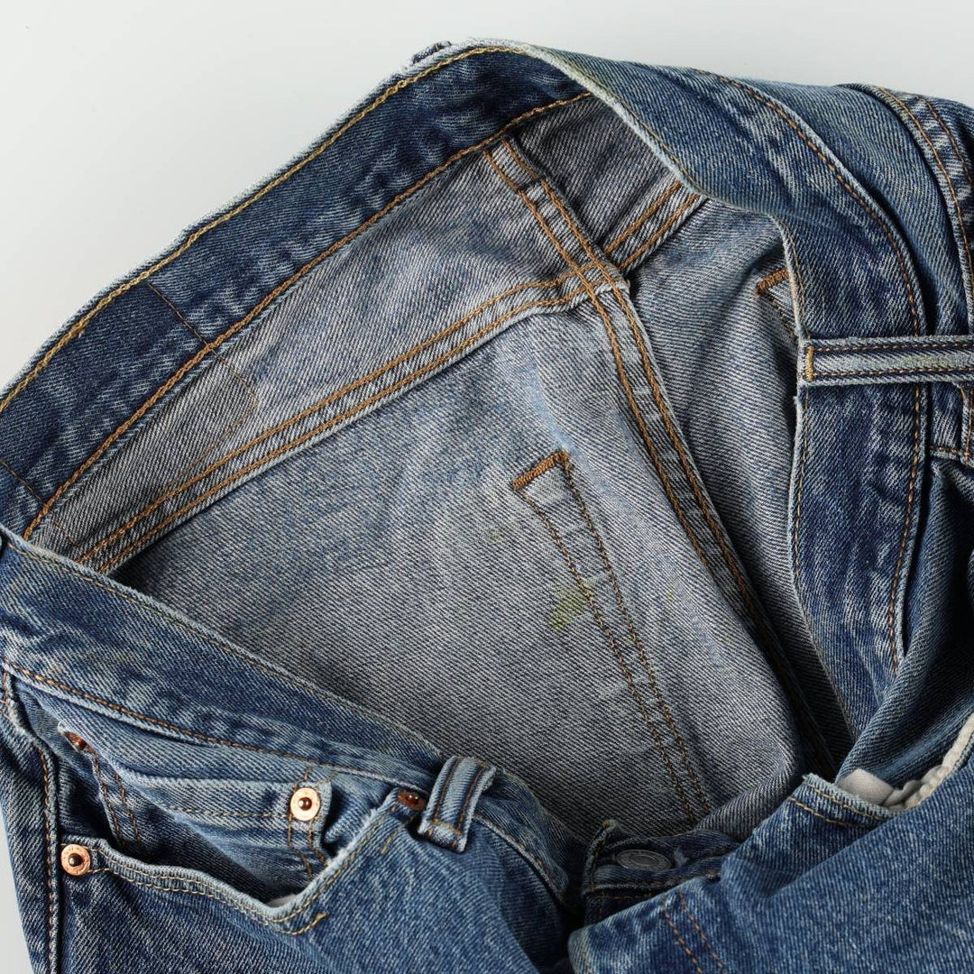Levi's 501 straight denim pants for men, size W34 cotton blue type Vintage Second Hand