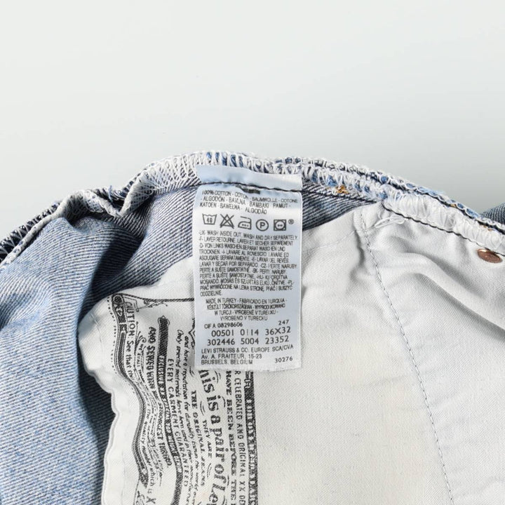 Levi's 501 Euro Model Straight Denim Pants Men's W36 cotton blue type Vintage Second Hand