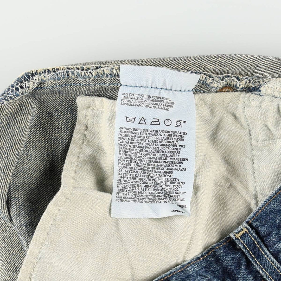 Levi's 501 Euro model straight denim pants for men, size W34 cotton blue type Vintage Second Hand