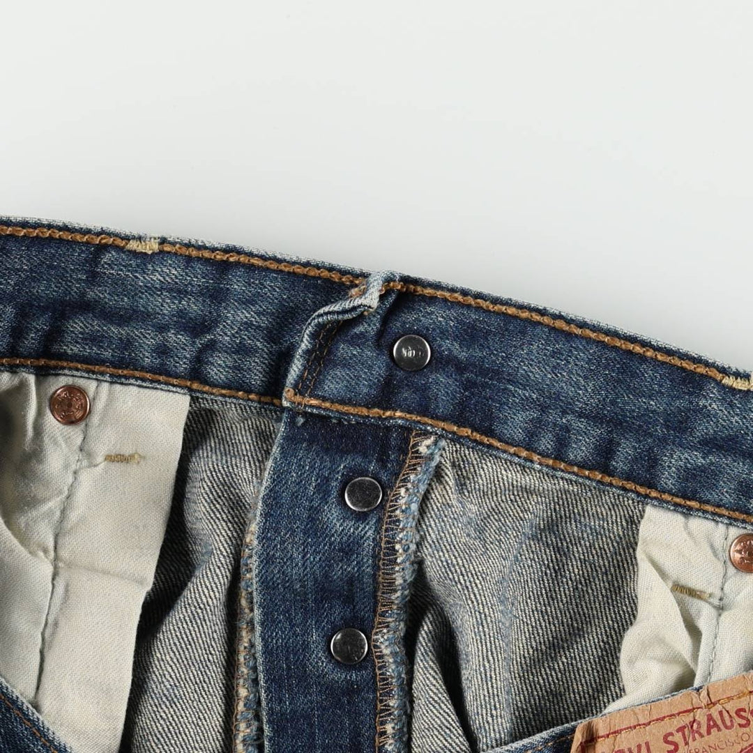 Levi's 501 Euro model straight denim pants for men, size W34 cotton blue type Vintage Second Hand