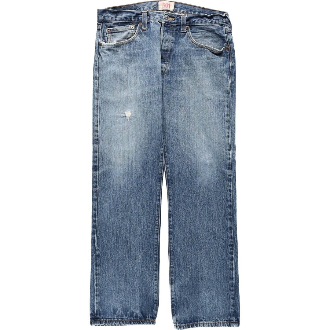 Levi's 501 Straight Leg Button-Fly Denim Pants for Men, W34 equivalent cotton blue type Vintage Second Hand