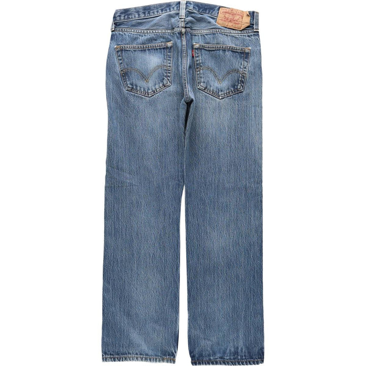 Levi's 501 Straight Leg Button-Fly Denim Pants for Men, W34 equivalent cotton blue type Vintage Second Hand