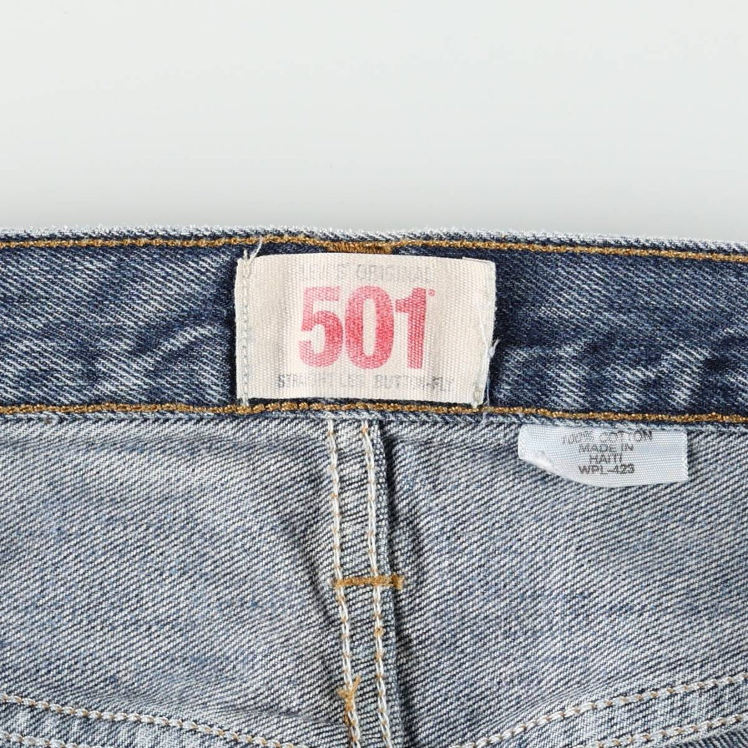 Levi's 501 Straight Leg Button-Fly Denim Pants for Men, W34 equivalent cotton blue type Vintage Second Hand