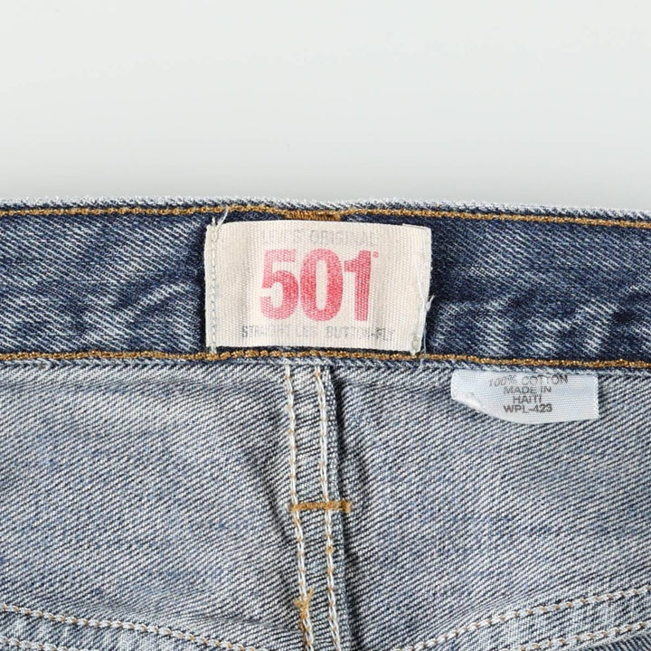 Levi's 501 Straight Leg Button-Fly Denim Pants for Men, W34 equivalent cotton blue type Vintage Second Hand