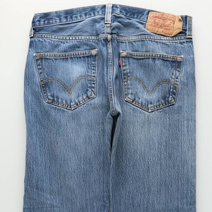 Levi's 501 Straight Leg Button-Fly Denim Pants for Men, W34 equivalent cotton blue type Vintage Second Hand