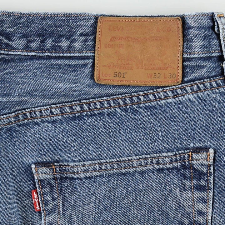 Levi's 501 BIG E Straight Denim Pants, Men's Size W34 (approx.) cotton blue type Vintage Second Hand