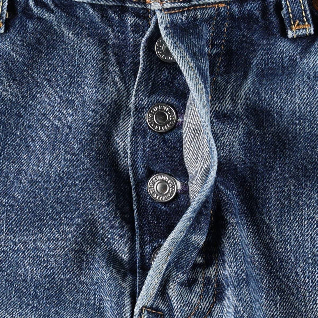 Levi's 501 BIG E Straight Denim Pants, Men's Size W34 (approx.) cotton blue type Vintage Second Hand