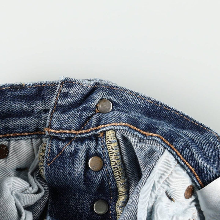 Levi's 501 BIG E Straight Denim Pants, Men's Size W34 (approx.) cotton blue type Vintage Second Hand