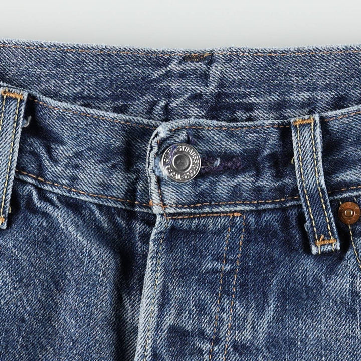 Levi's 501 BIG E Straight Denim Pants, Men's Size W34 (approx.) cotton blue type Vintage Second Hand
