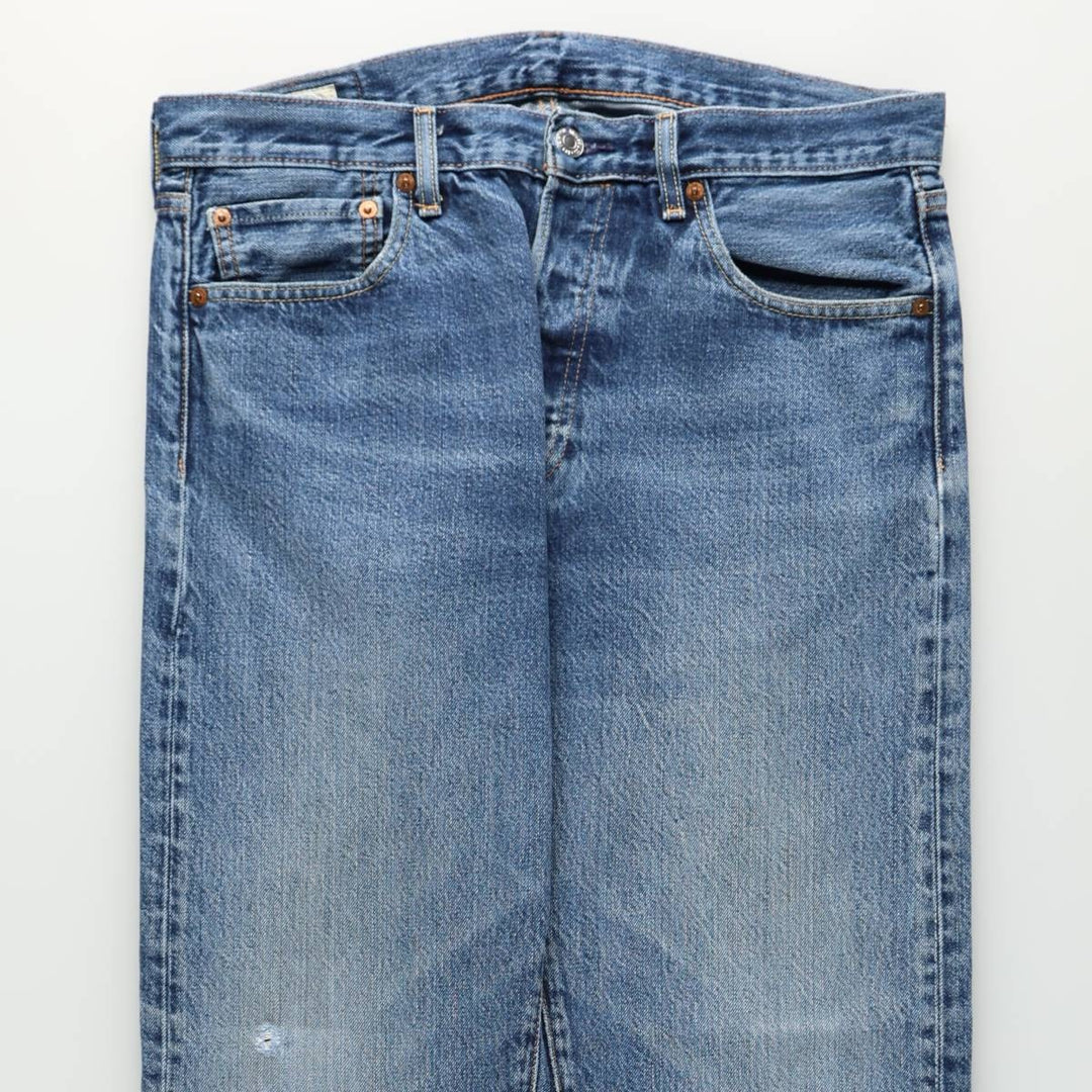 Levi's 501 BIG E Straight Denim Pants, Men's Size W34 (approx.) cotton blue type Vintage Second Hand