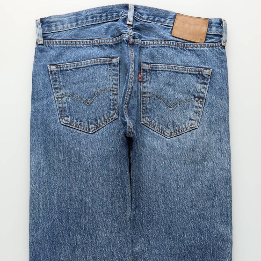 Levi's 501 BIG E Straight Denim Pants, Men's Size W34 (approx.) cotton blue type Vintage Second Hand
