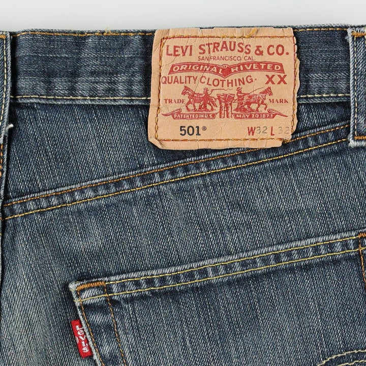 Vintage Levi's 501-0089 Euro Model Straight Denim Pants, Men's Size W31 (approx.) cotton blue type Vintage Second Hand