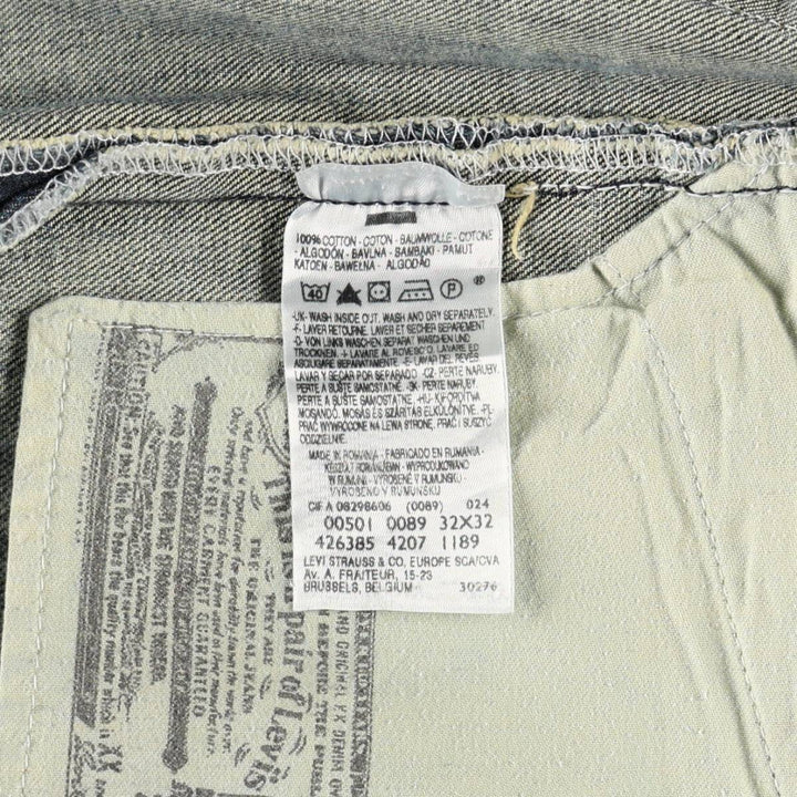 Vintage Levi's 501-0089 Euro Model Straight Denim Pants, Men's Size W31 (approx.) cotton blue type Vintage Second Hand