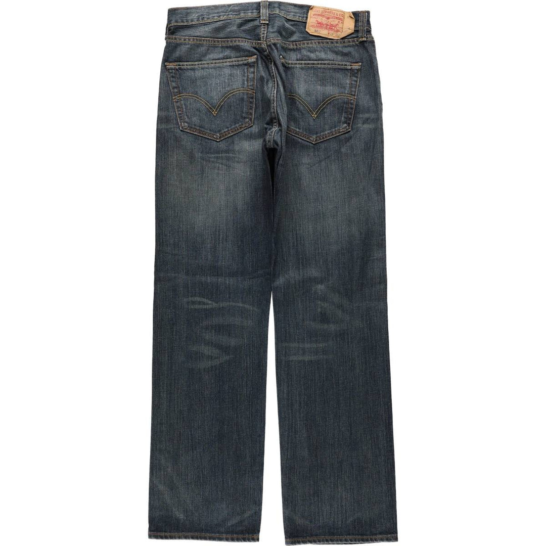 Levi's Levi's 501 STRAIGHT LEG BUTTON-FLY Euro model straight denim pants for men, equivalent to w34 cotton Navy blue Vintage Second Hand