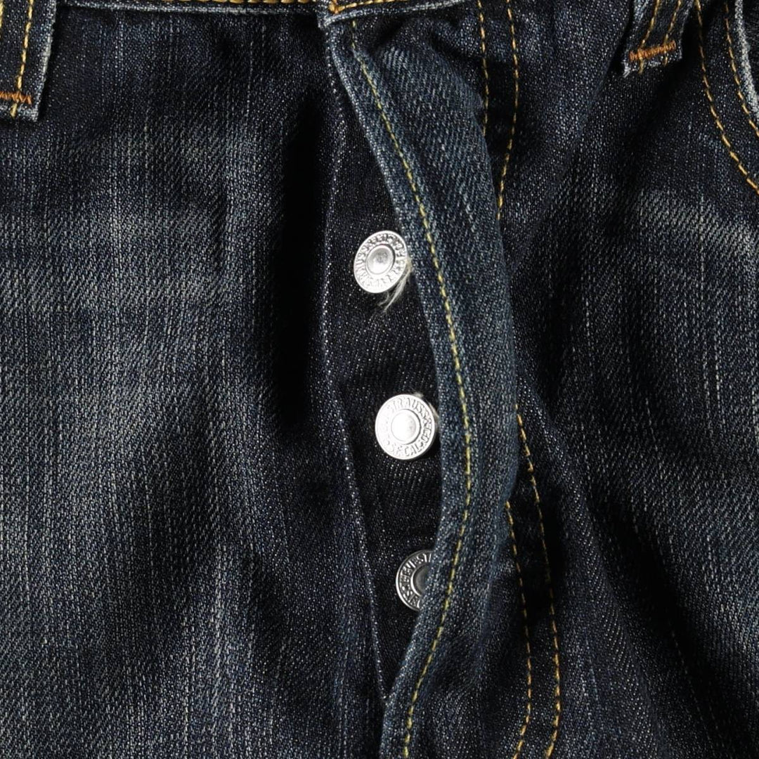 Levi's Levi's 501 STRAIGHT LEG BUTTON-FLY Euro model straight denim pants for men, equivalent to w34 cotton Navy blue Vintage Second Hand