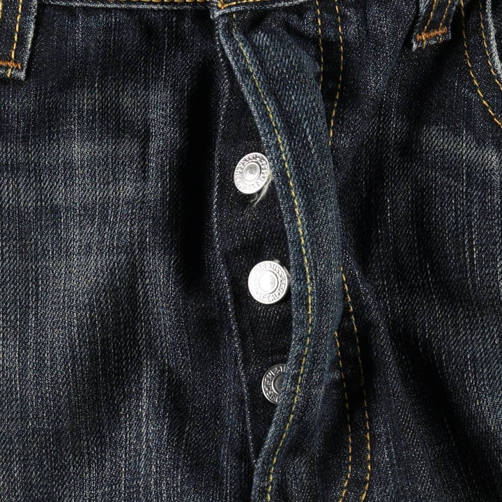 Levi's Levi's 501 STRAIGHT LEG BUTTON-FLY Euro model straight denim pants for men, equivalent to w34 cotton Navy blue Vintage Second Hand