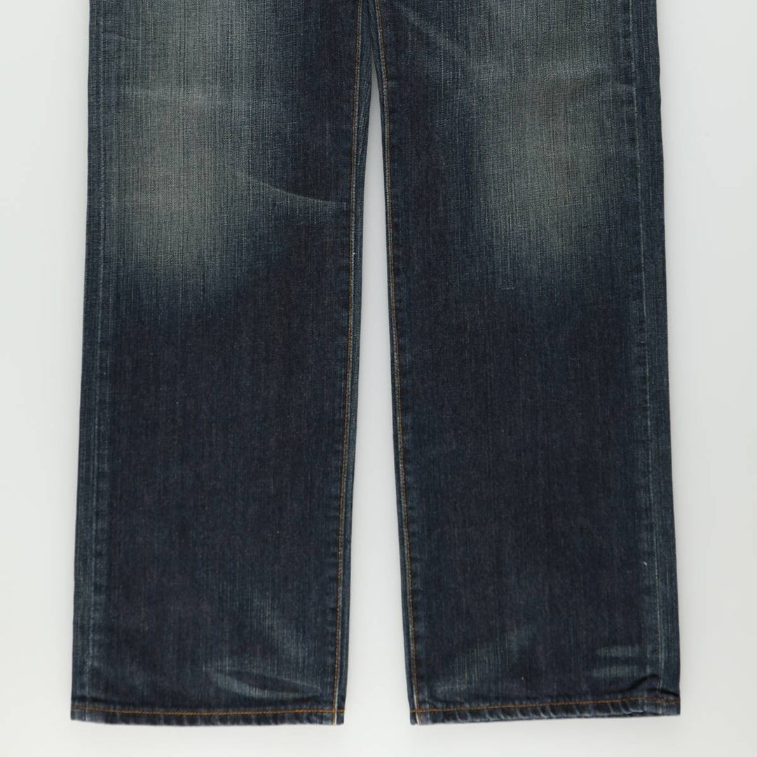 Levi's Levi's 501 STRAIGHT LEG BUTTON-FLY Euro model straight denim pants for men, equivalent to w34 cotton Navy blue Vintage Second Hand