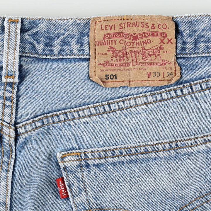 2000'S Levi's 501-0114 Euro Model Straight Denim Pants, Men's W31 (approx.) cotton blue type Vintage Second Hand