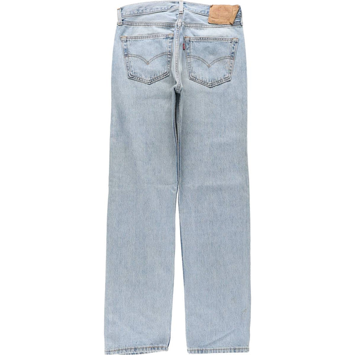 Levi's 501-0167 Straight Denim Pants, Made in England, Men's Size W31 (approx.) cotton blue type Vintage Second Hand
