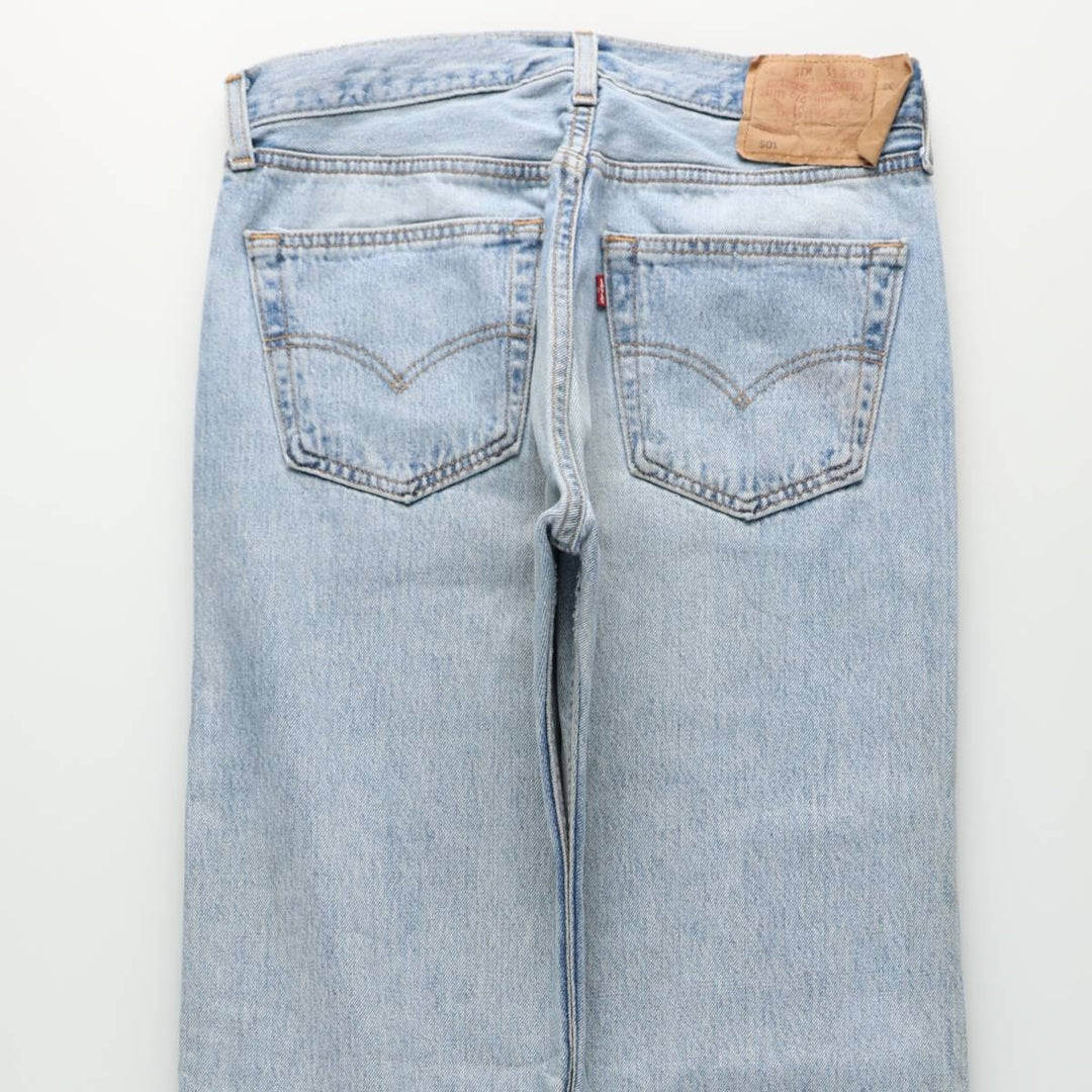 Levi's 501-0167 Straight Denim Pants, Made in England, Men's Size W31 (approx.) cotton blue type Vintage Second Hand