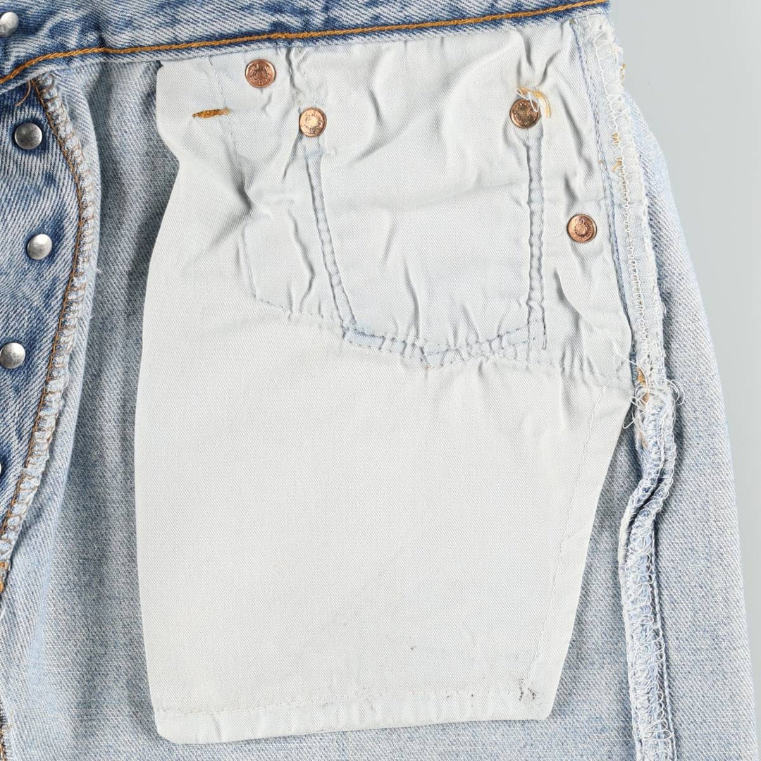 Levi's 501-0167 Straight Denim Pants, Made in England, Men's Size W31 (approx.) cotton blue type Vintage Second Hand