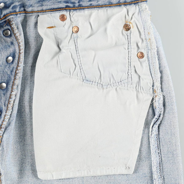 Levi's 501-0167 Straight Denim Pants, Made in England, Men's Size W31 (approx.) cotton blue type Vintage Second Hand