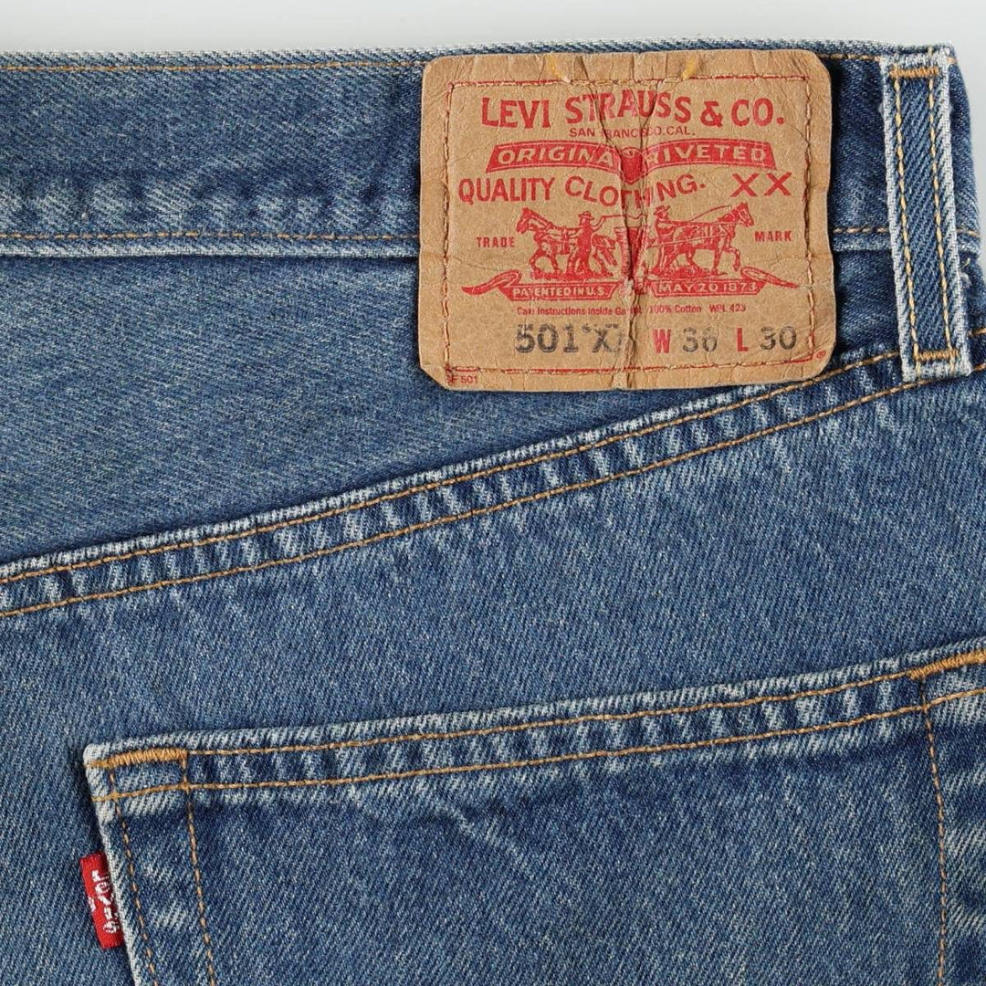 Levi's 501-0000 Straight Denim Pants, Men's Size W34 (approx.) cotton blue type Vintage Second Hand