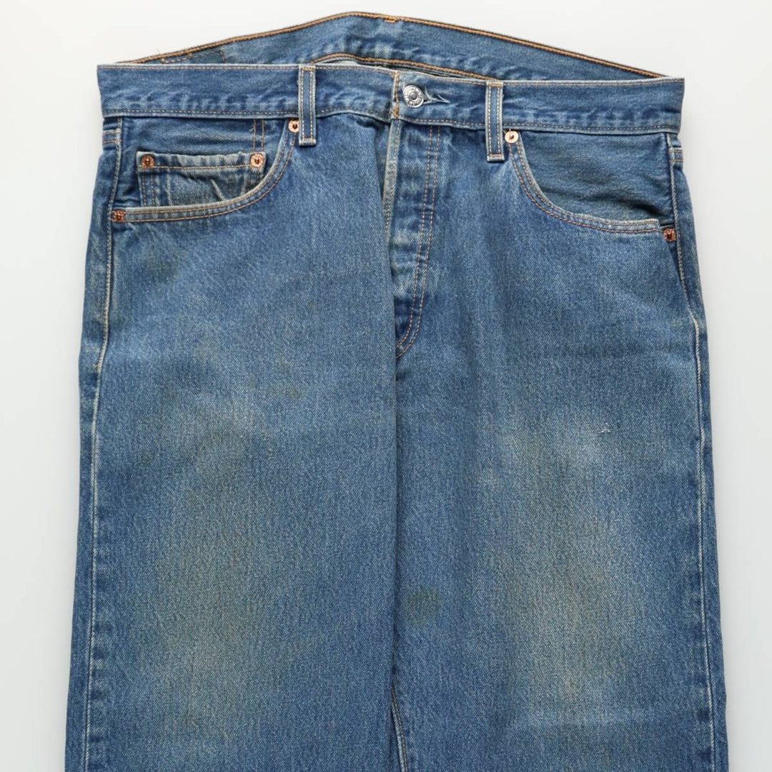 Levi's 501-0000 Straight Denim Pants, Men's Size W34 (approx.) cotton blue type Vintage Second Hand