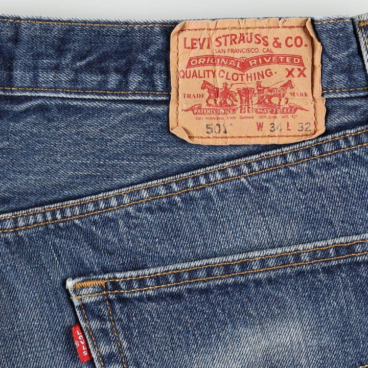 2000'S Levi's 501-0115 Straight Denim Pants, Men's Size W34 (approx.) cotton blue type Vintage Second Hand