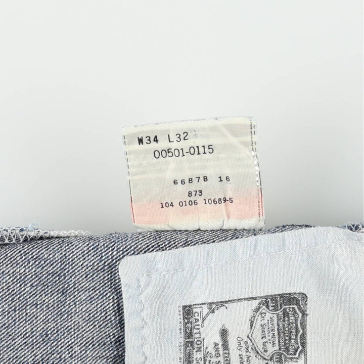 2000'S Levi's 501-0115 Straight Denim Pants, Men's Size W34 (approx.) cotton blue type Vintage Second Hand