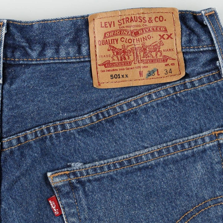 Levi's 501XX Straight Denim Pants, Men's Size W31 (approx.) cotton blue type Vintage Second Hand