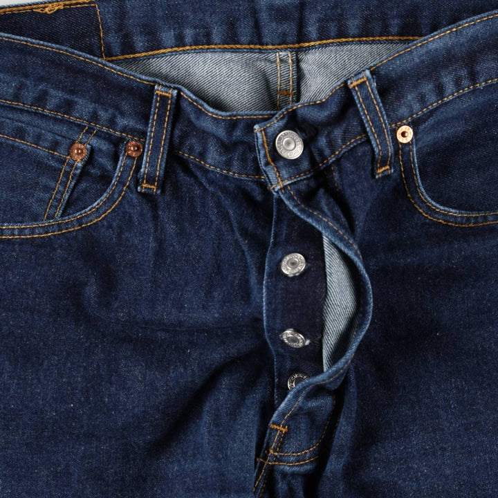 2000'S Levi's 501-0101 Straight Denim Pants, Made in England, Men's Size W34 (approx.) cotton Navy blue Vintage Second Hand