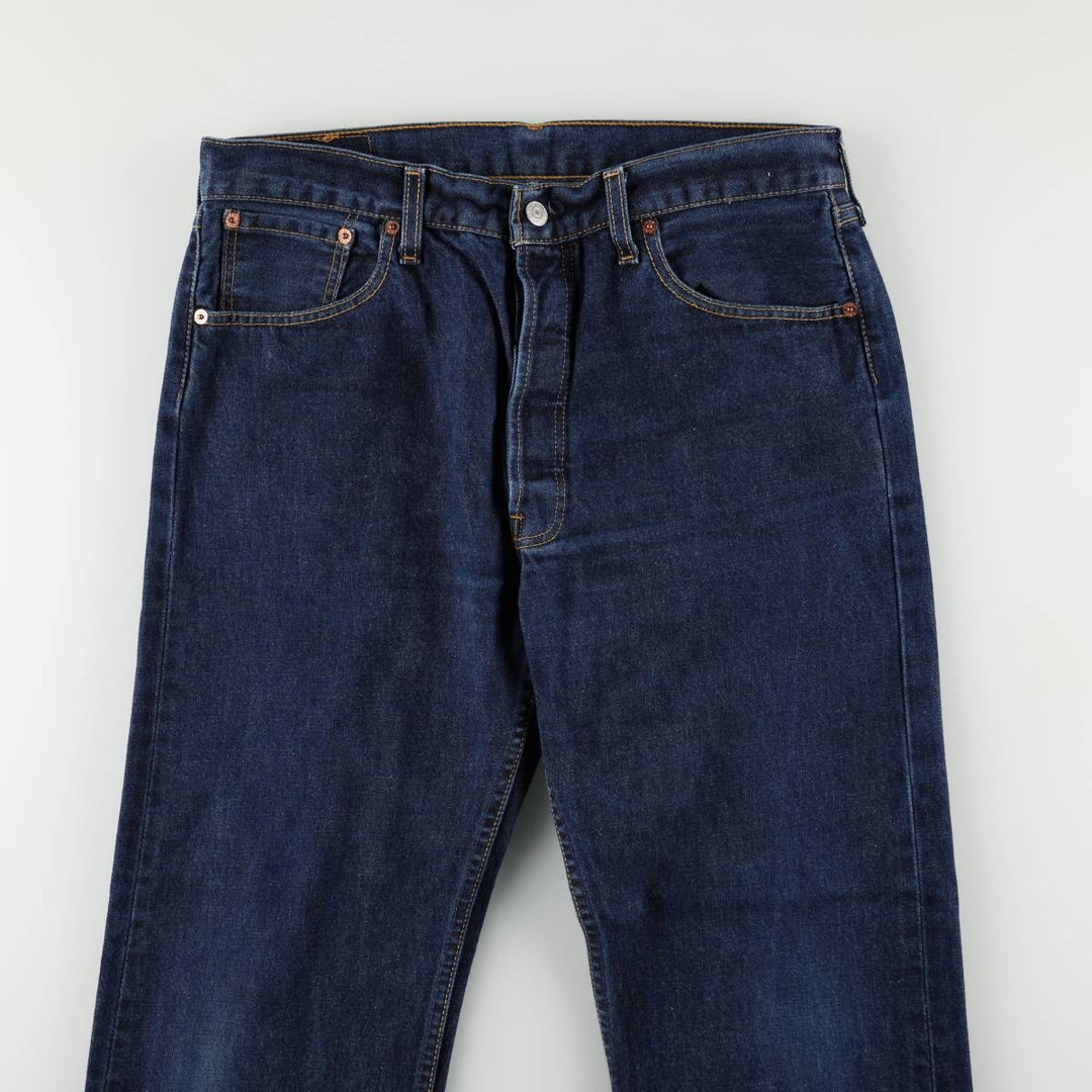 2000'S Levi's 501-0101 Straight Denim Pants, Made in England, Men's Size W34 (approx.) cotton Navy blue Vintage Second Hand