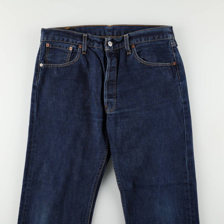 2000'S Levi's 501-0101 Straight Denim Pants, Made in England, Men's Size W34 (approx.) cotton Navy blue Vintage Second Hand