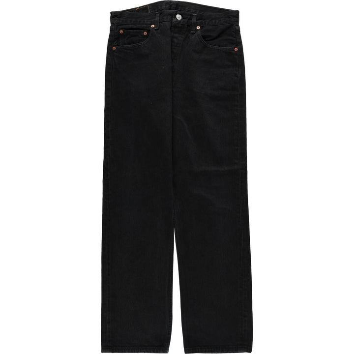 Levi's 501-0165 Black Denim Straight Denim Pants, Men's Size W32 cotton black type Vintage Second Hand
