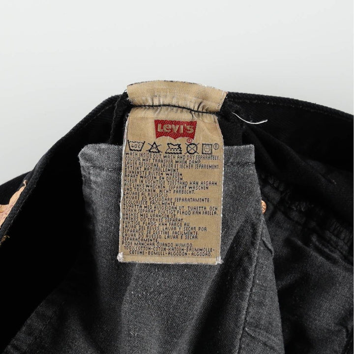 Levi's 501-0165 Black Denim Straight Denim Pants, Men's Size W32 cotton black type Vintage Second Hand