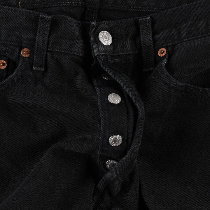 Levi's 501-0165 Black Denim Straight Denim Pants, Men's Size W32 cotton black type Vintage Second Hand