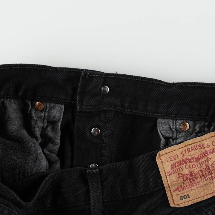 Levi's 501-0165 Black Denim Straight Denim Pants, Men's Size W32 cotton black type Vintage Second Hand