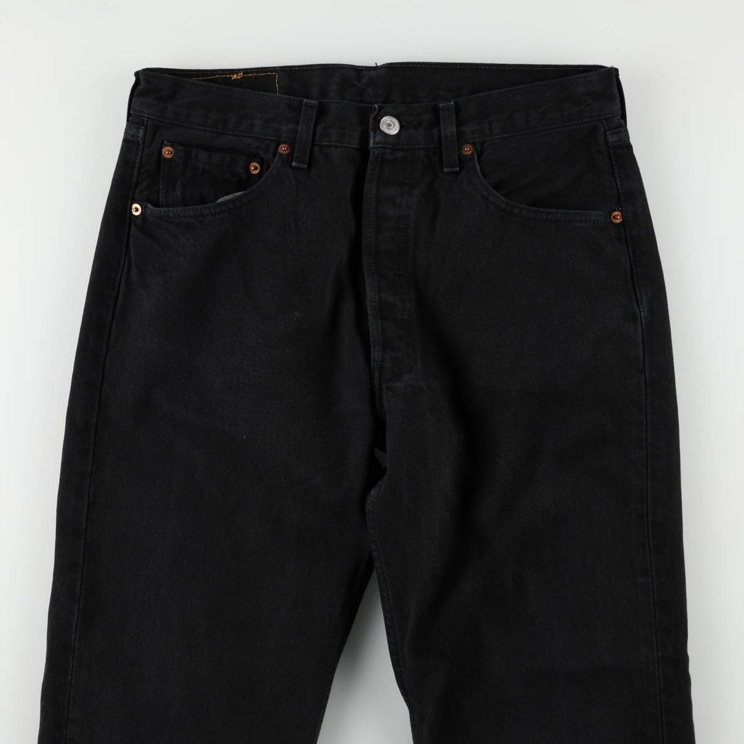 Levi's 501-0165 Black Denim Straight Denim Pants, Men's Size W32 cotton black type Vintage Second Hand