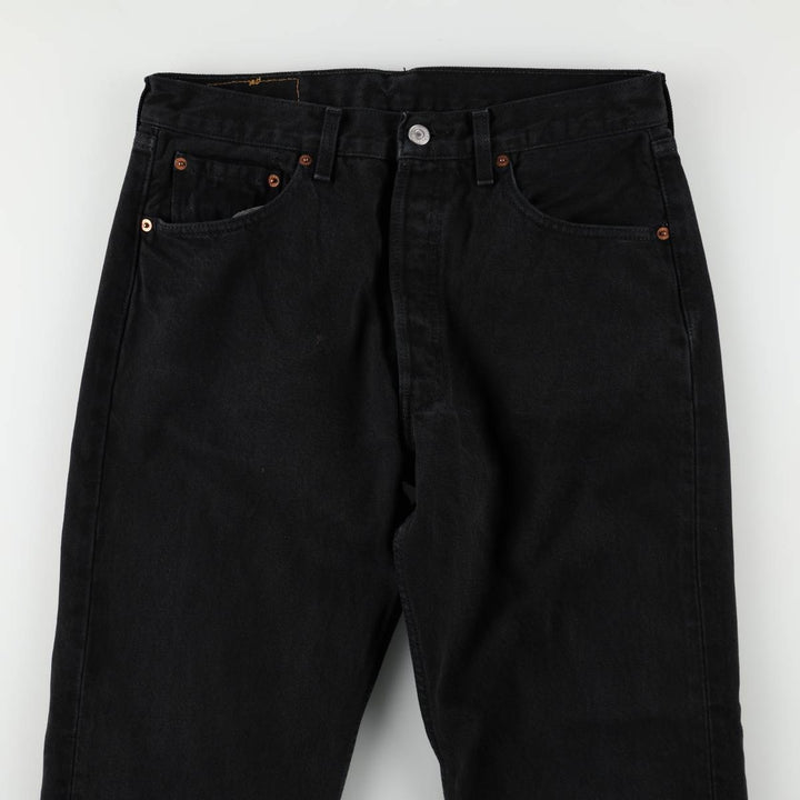 Levi's 501-0165 Black Denim Straight Denim Pants, Men's Size W32 cotton black type Vintage Second Hand
