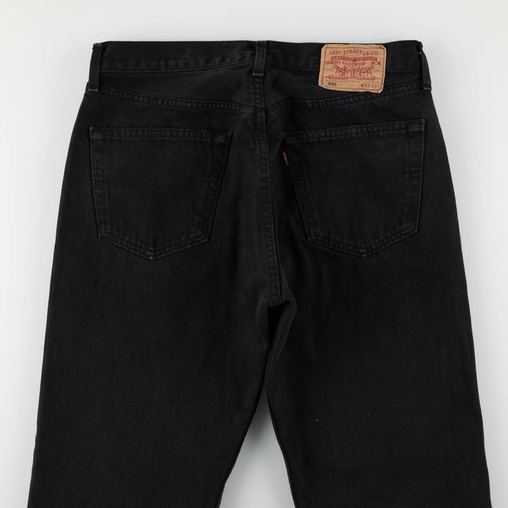 Levi's 501-0165 Black Denim Straight Denim Pants, Men's Size W32 cotton black type Vintage Second Hand