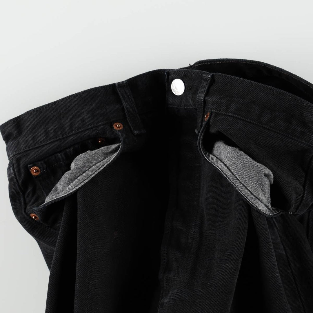Levi's 501-0165 Black Denim Straight Denim Pants, Men's Size W32 cotton black type Vintage Second Hand