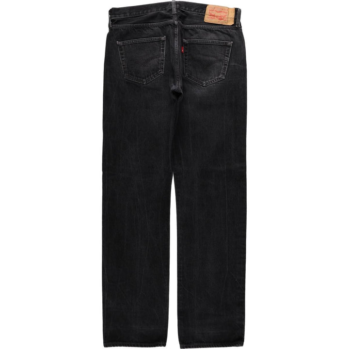 Levi's 501-0660 Black Denim Straight Leg Denim Pants, Men's Size 35 cotton black type Vintage Second Hand