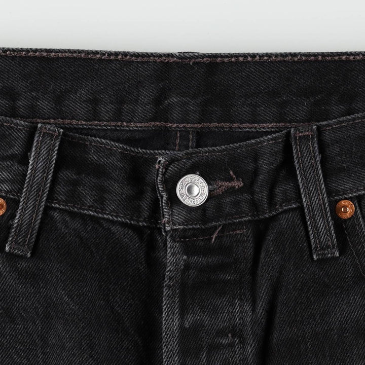 Levi's 501-0660 Black Denim Straight Leg Denim Pants, Men's Size 35 cotton black type Vintage Second Hand