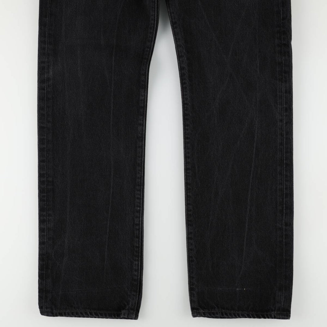 Levi's 501-0660 Black Denim Straight Leg Denim Pants, Men's Size 35 cotton black type Vintage Second Hand
