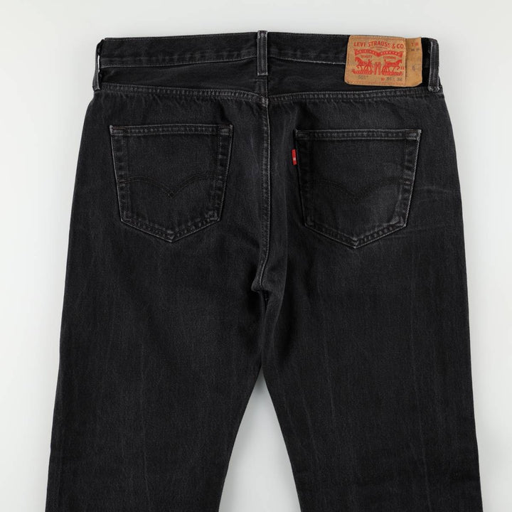 Levi's 501-0660 Black Denim Straight Leg Denim Pants, Men's Size 35 cotton black type Vintage Second Hand