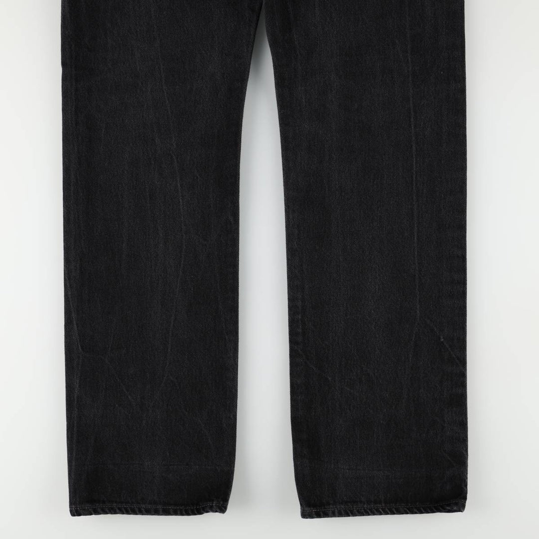 Levi's 501-0660 Black Denim Straight Leg Denim Pants, Men's Size 35 cotton black type Vintage Second Hand