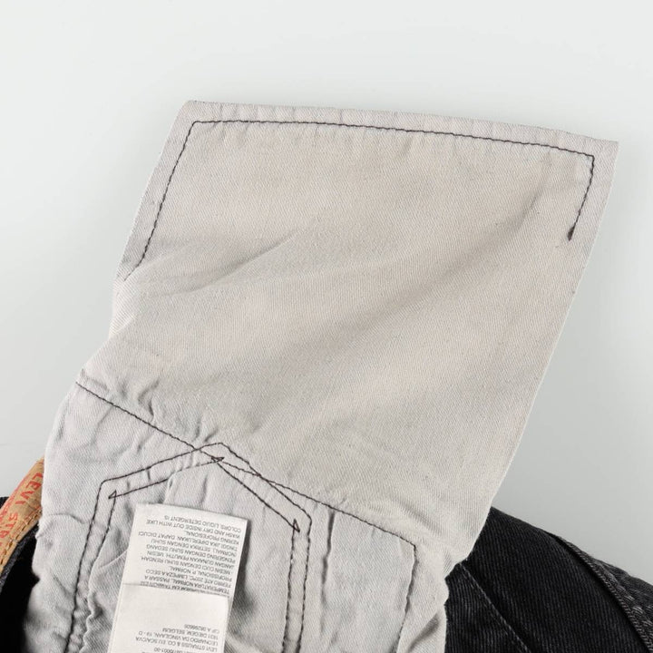 Levi's 501-0660 Black Denim Straight Leg Denim Pants, Men's Size 35 cotton black type Vintage Second Hand