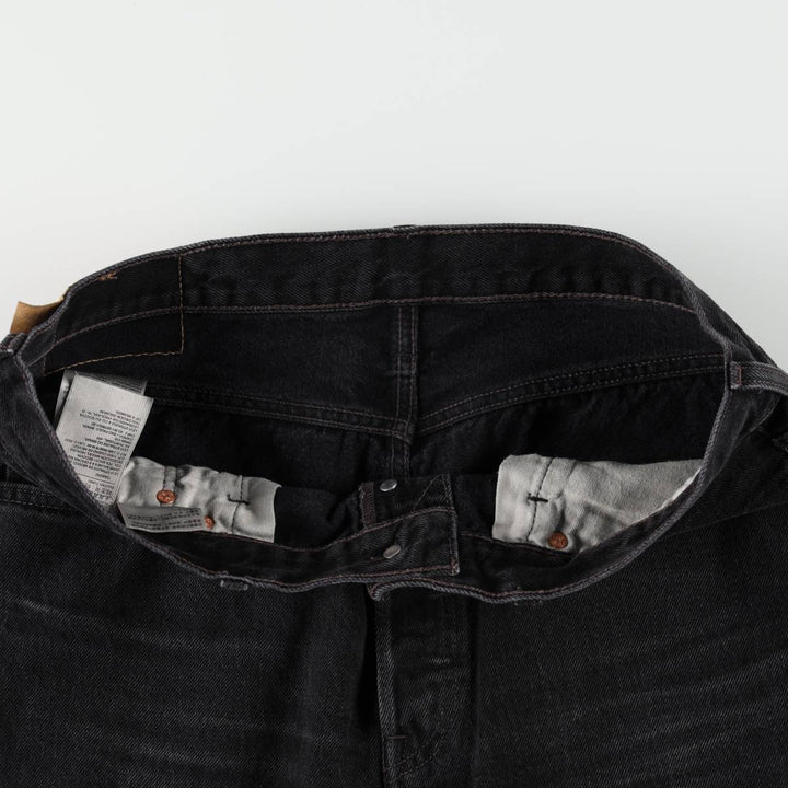 Levi's 501-0660 Black Denim Straight Leg Denim Pants, Men's Size 35 cotton black type Vintage Second Hand